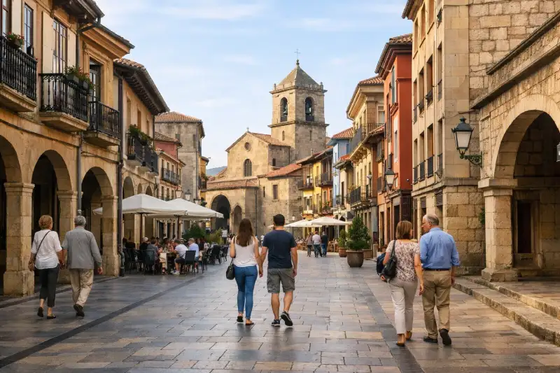 Vistas del centro histórico de Avilés en Asturias, ejemplo de calidad de vida y entorno urbano atractivo